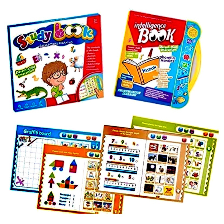 Super Entertaining Educational Toy Book, with Music, Audio, Multicolor for Kids. Smartest Way of Learning 123,ABC,Animal,Vehicles,Froots etc. 2+ Years Battery NOT Included.