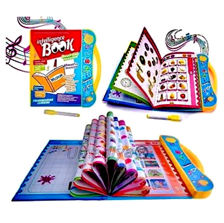 Super Entertaining Educational Toy Book, with Music, Audio, Multicolor for Kids. Smartest Way of Learning 123,ABC,Animal,Vehicles,Froots etc. 2+ Years Battery NOT Included.