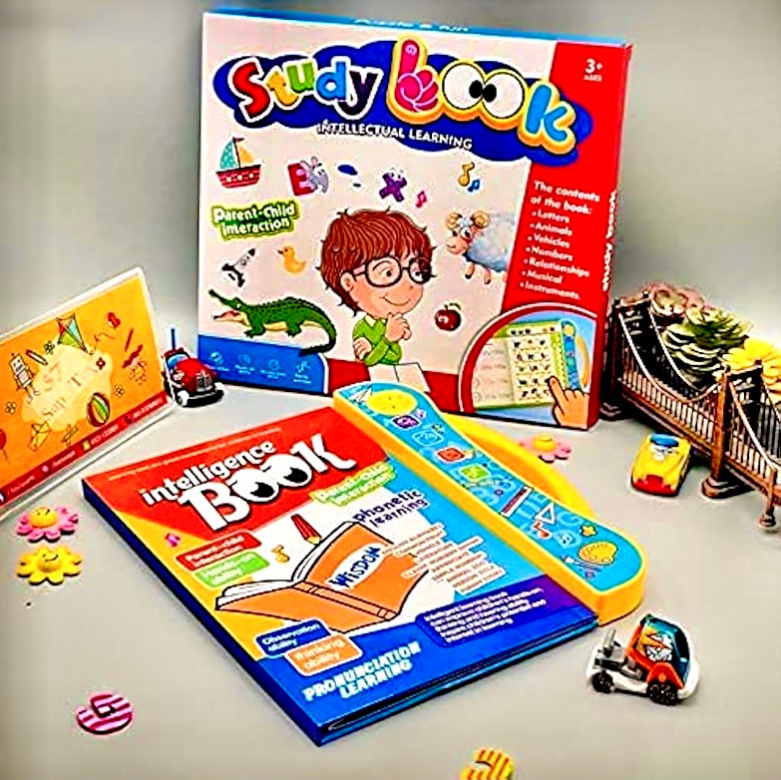 Super Entertaining Educational Toy Book, with Music, Audio, Multicolor for Kids. Smartest Way of Learning 123,ABC,Animal,Vehicles,Froots etc. 2+ Years Battery NOT Included.