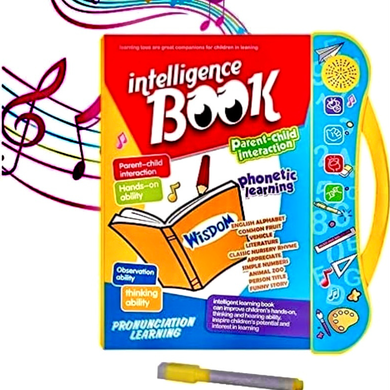 Super Entertaining Educational Toy Book, with Music, Audio, Multicolor for Kids. Smartest Way of Learning 123,ABC,Animal,Vehicles,Froots etc. 2+ Years Battery NOT Included.