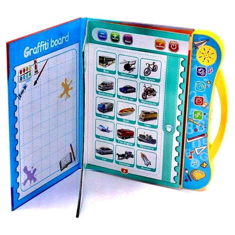 Super Entertaining Educational Toy Book, with Music, Audio, Multicolor for Kids. Smartest Way of Learning 123,ABC,Animal,Vehicles,Froots etc. 2+ Years Battery NOT Included.