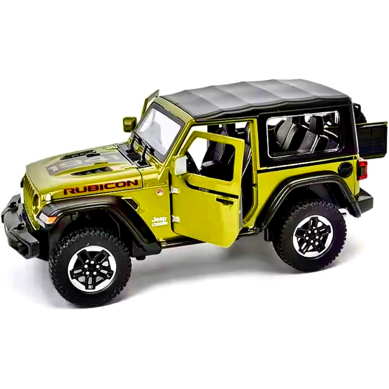 The ultimate littles mania rubican metal jeep car with openable doors , hood , sound and headlights.